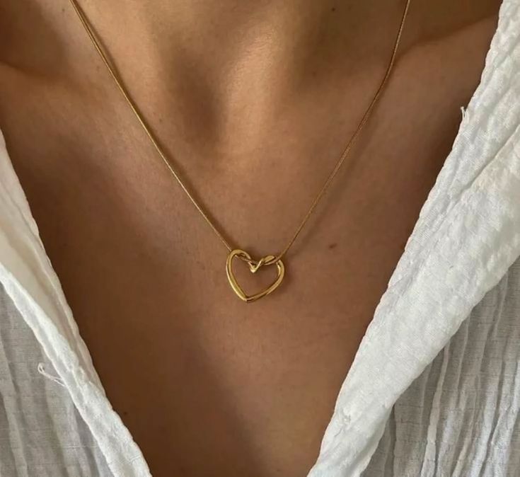 Golden Heart Knot Necklace