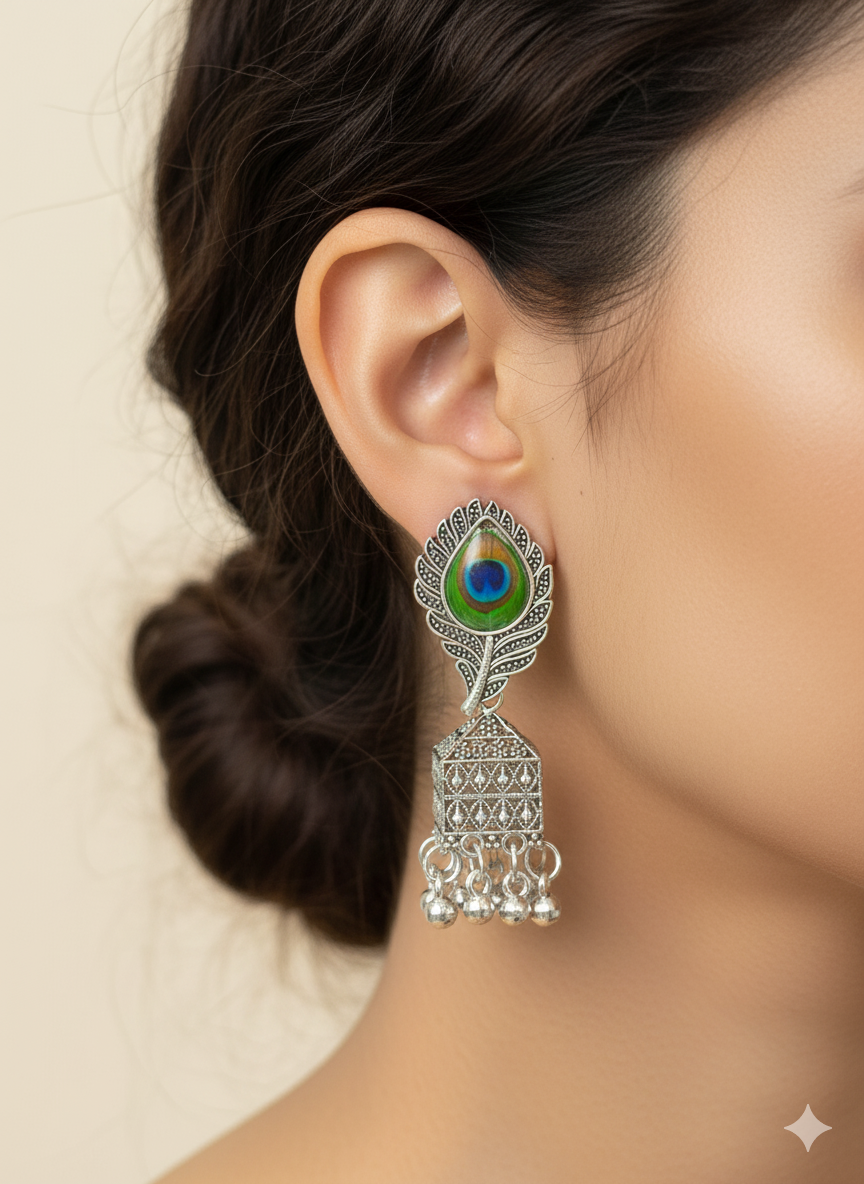 Mayur Jhumka Earrings