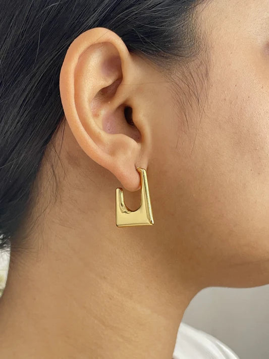 Geometric Hoops Earring