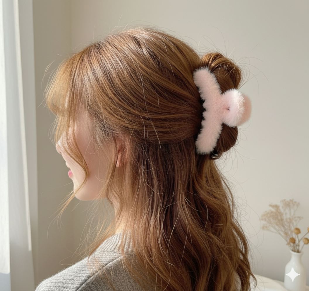 Soft Fur Claw hair Clip
