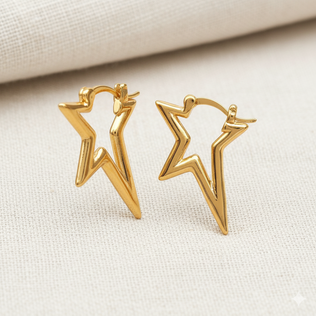 Star Shaped Stud Earrings