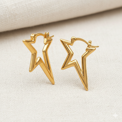 Star Shaped Stud Earrings