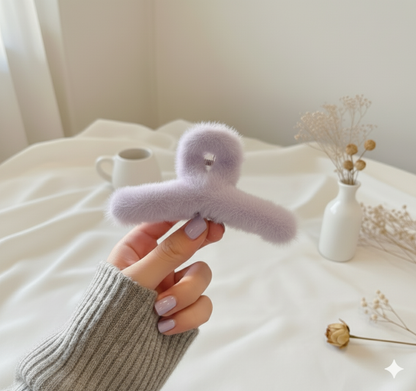 Soft Fur Claw hair Clip
