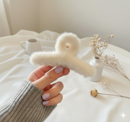 Soft Fur Claw hair Clip