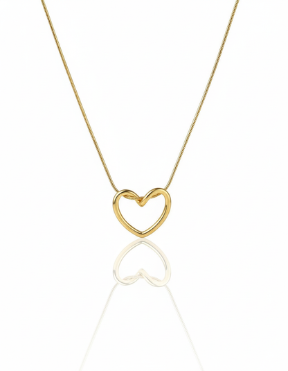 Golden Heart Knot Necklace