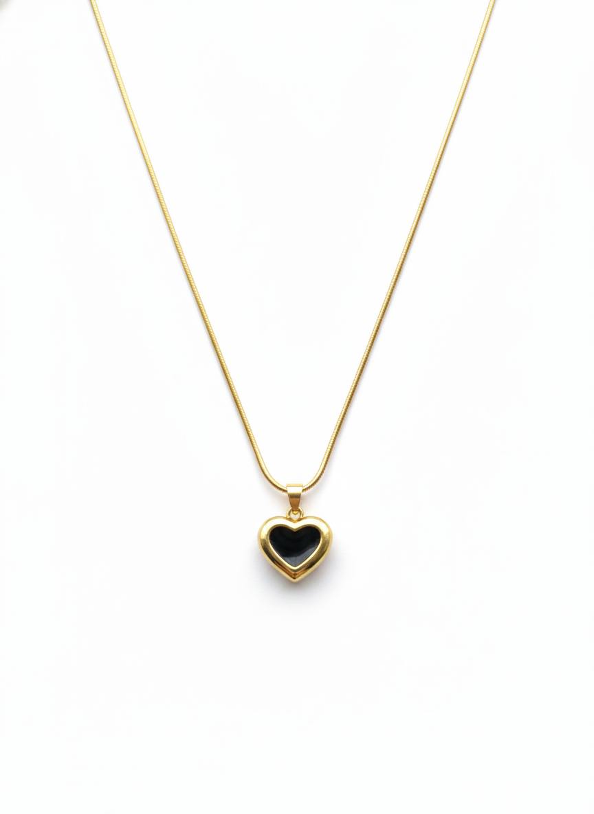 Lil Heart Pendent Black